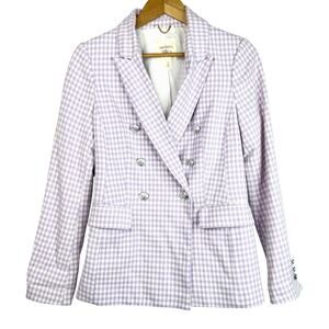 Autres Filles Purple & White Houndstooth Blazer Small